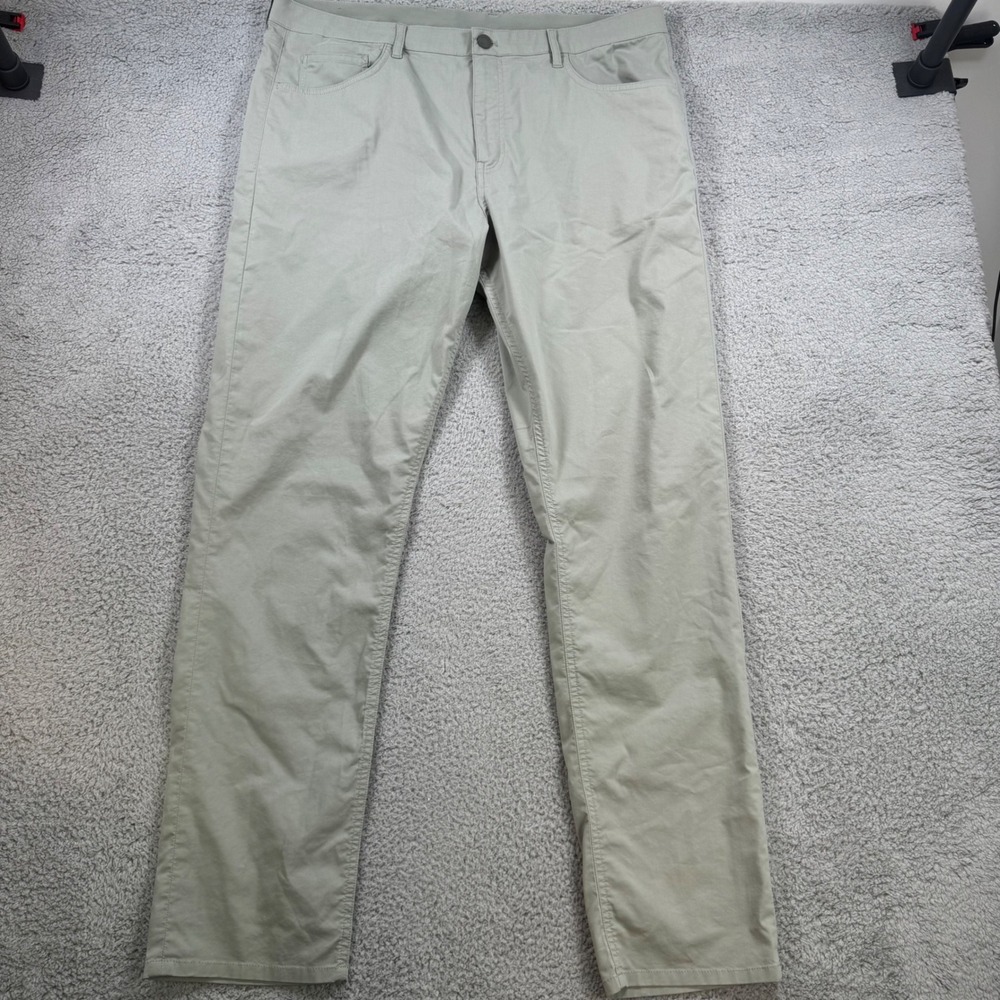 Faherty Reserve Movement Pant Men's 38W 34L Grey Organic Cotton Blend Casual